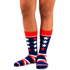 Stars and Striped American Flat Patriotic Novelty Socks Gift Box