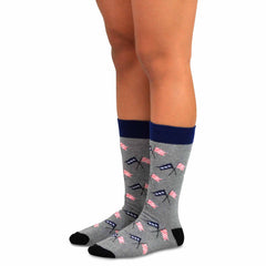 Stars and Striped American Flat Patriotic Novelty Socks Gift Box