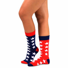 Stars and Striped American Flat Patriotic Novelty Socks Gift Box