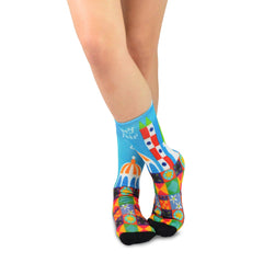 Mary Blair Novelty Women Crew Printed Socks - 1 Pair