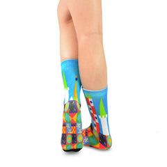 Mary Blair Novelty Women Crew Printed Socks - 1 Pair
