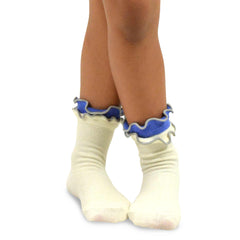 Kids Ruffle Crew Socks Fashion Cotton 6 Pair Pack