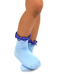 Kids Ruffle Crew Socks Fashion Cotton 6 Pair Pack