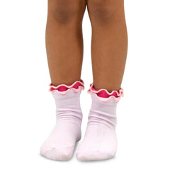 Kids Ruffle Crew Socks Fashion Cotton 6 Pair Pack