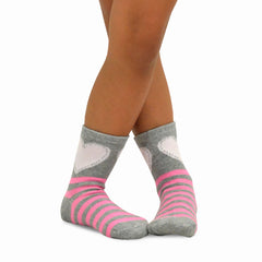TeeHee Kids Cotton Fashion Crew Socks 6 Pair Pack for Girls