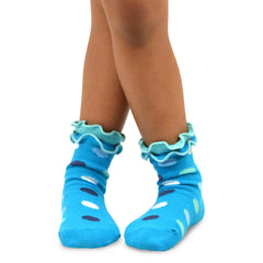 TeeHee Little Kids Girls Cotton Double Ruffle Crew Socks 6 Pair Pack