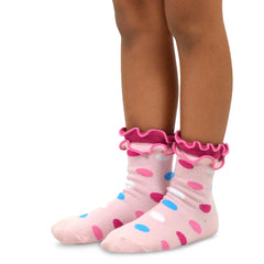 TeeHee Little Kids Girls Cotton Double Ruffle Crew Socks 6 Pair Pack