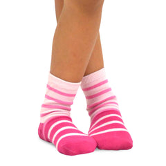 TeeHee Little Kids Cotton Fashion Crew Socks 6 Pair Pack for Girls