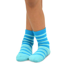 TeeHee Little Kids Cotton Fashion Crew Socks 6 Pair Pack for Girls