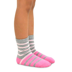 TeeHee Little Kids Cotton Fashion Crew Socks 6 Pair Pack for Girls