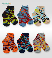 Teehee Boys Camo Socks 6-pk Crew, 3-5 years