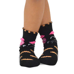 TeeHee Little Kids Girls Cotton Fashion Animals Face Design Socks 6 Pair Pack