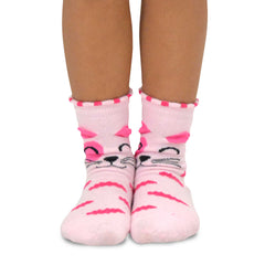 TeeHee Little Kids Girls Cotton Fashion Animals Face Design Socks 6 Pair Pack