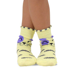 TeeHee Little Kids Girls Cotton Fashion Animals Face Design Socks 6 Pair Pack