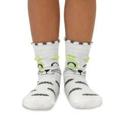 TeeHee Little Kids Girls Cotton Fashion Animals Face Design Socks 6 Pair Pack