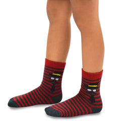 TeeHee Little Boys Cotton Fashion Crew Socks 6 Pair Pack for Boys