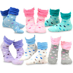 TeeHee Girls Toddler Kids Socks Cute and Fun Cotton Crew Socks 18 Pair Pack with Gift Box Ruffle