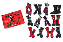 Emily the Strange Good Nightmare Crew Socks Gift 12 Pair Box