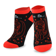 Love Is Valentine's Day Hearts and Love Women's Cotton No Show Socks 3-Pair