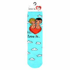 Love Is On Cloud 9...Knitted Cotton Crew Socks