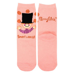 Mary Blair Whimsical Girl with Pigtails Novelty Kids Cotton Crew Socks