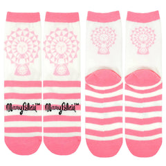 Mary Blair Whimsical Girl with Pigtails Novelty Kids Cotton Crew Socks