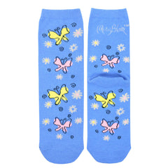 Mary Blair Whimsical Girl with Pigtails Novelty Kids Cotton Crew Socks