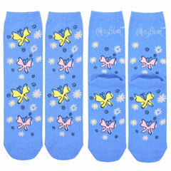 Mary Blair Whimsical Girl with Pigtails Novelty Kids Cotton Crew Socks