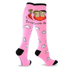 Love Is Valentine's Day Hearts and Love Women's Cotton Knee High Socks 2-Pair