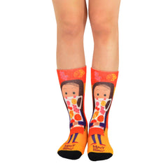 Mary Blair Fun Character Novelty Women Crew Printed Socks