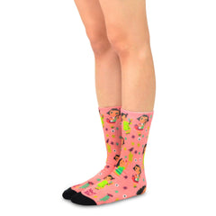 Mary Blair Fun Character Novelty Women Crew Printed Socks