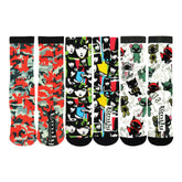 3-Pack Emily Bamboo Crew Print Socks