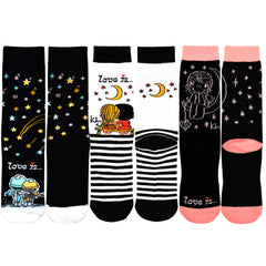Love Is  3-Pack Set Stargazing with You Novelty Crew Socks