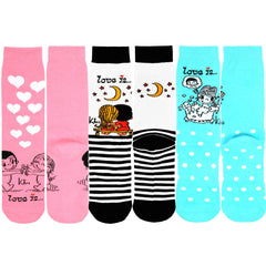 Love Is  3-Pack Set Stargazing with You Novelty Crew Socks