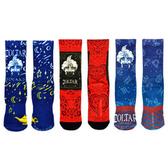 3 Pair Zoltar Digital Print Bamboo Men's Crew