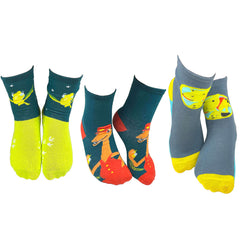 3 Pair Dinosaur Train All Aboard Crew Socks