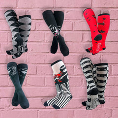 Emily the Strange Fashion Knee High Socks - 6 Pair Options (Adult Size)