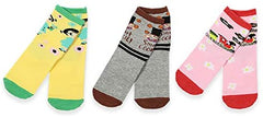 Mary Blair Kids' Girls Fun Cotton 3-Pair Novelty Kids Cotton Crew Socks