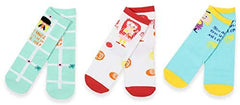 Mary Blair Kids' Girls Fun Cotton 3-Pair Novelty Kids Cotton Crew Socks