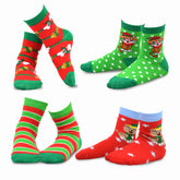 Christmas Kids 4 Pack Cotton Crew Holiday Dog Christmas Socks