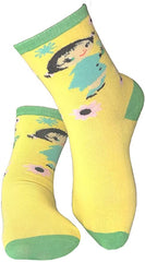 Mary Blair Kids' Girls Fun Cotton 3-Pair Novelty Kids Cotton Crew Socks