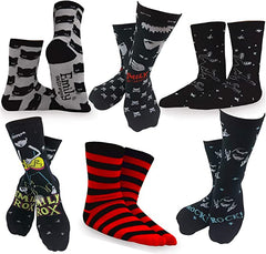 Emily the Strange Patterns Fashion Crew Socks - 6 Pair