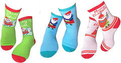 Mary Blair Kids' Girls Christmas Cotton 3-Pair Crew Socks