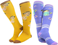 Mary Blair Cute Fun Artistic and Colorful Knee Hi Socks - 2 Pair
