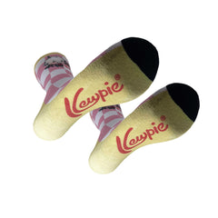 Checkered Kewpie Doll Print Crew Socks