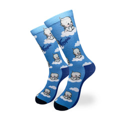 Kewpie In the Clouds Print Crew Socks