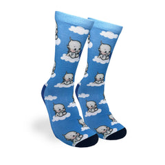 Kewpie In the Clouds Print Crew Socks
