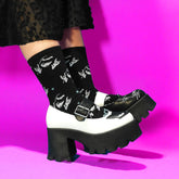 Emily the Strange Patterns Fashion Crew Socks - 6 Pair