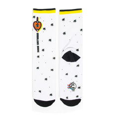 Evil Eye Heart Printed Crew Socks
