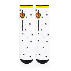 Evil Eye Heart Printed Crew Socks